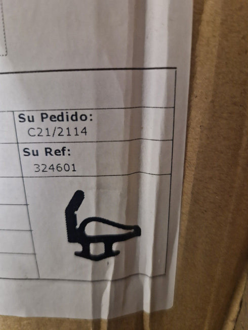 Cortizo glazing gasket for lift and slide aluminium door- 324601-5 meter length